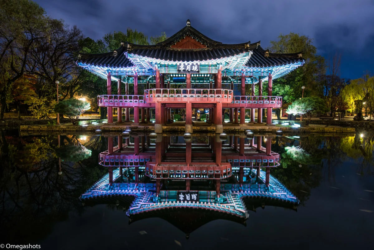 Gwanghallu Pavilion at night