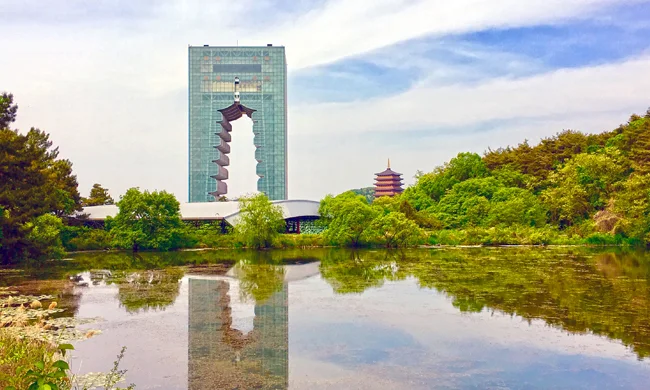 Gyeongju Tower · water reflection