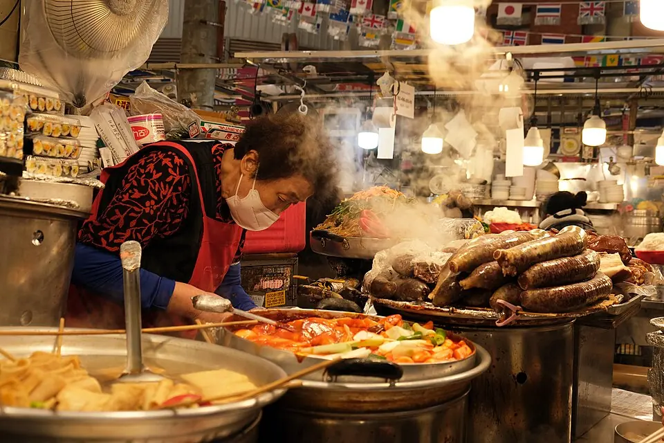 Gwangjang Market food stall