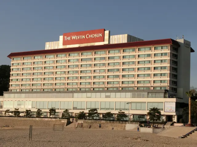 The beachfront exterior of The Westin Josun Busan with its former Chosun signage