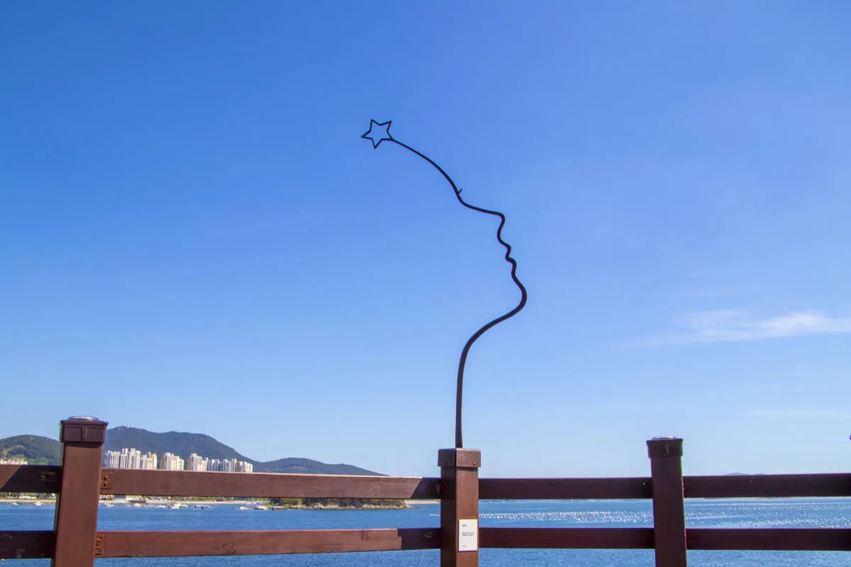 Jangdo · seaside art and a sparkling blue sea